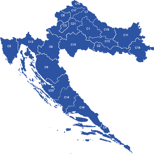 Croatia Counties