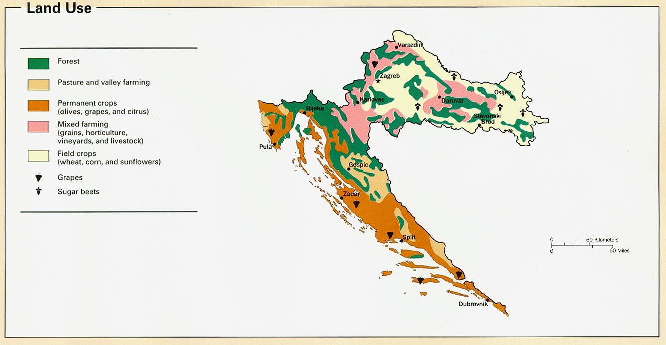 Croatia Land Use 1996