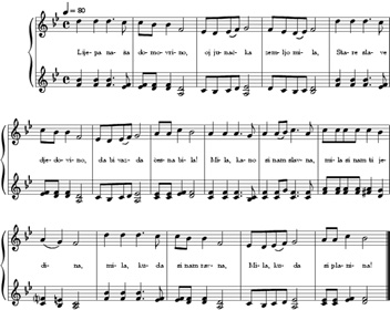 Croatia National Anthem Sheet Music