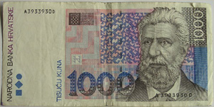 Croatia Note 1000 Kuna front